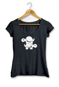 Double Turtles black t-shirt - Ladies